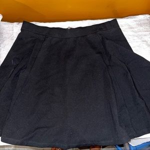 Black semi flared skirt